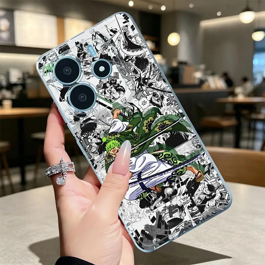 Ones P-iece Anime Print Case for Xiaomi Redmi Note 15 14 Pro Plus 11 15Pro 9 10 12S 11S 13C 14C A4 Note 13 12 Soft Phone Cover 