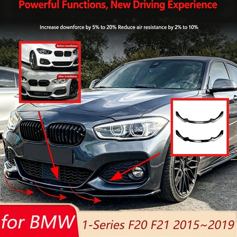 

Car Front Bumper for BMW 1-Series F20 F21 2015~2019 118i 120i M135i M140i Diffuser Spoiler Splitter Body Kit Tuning Automobiles