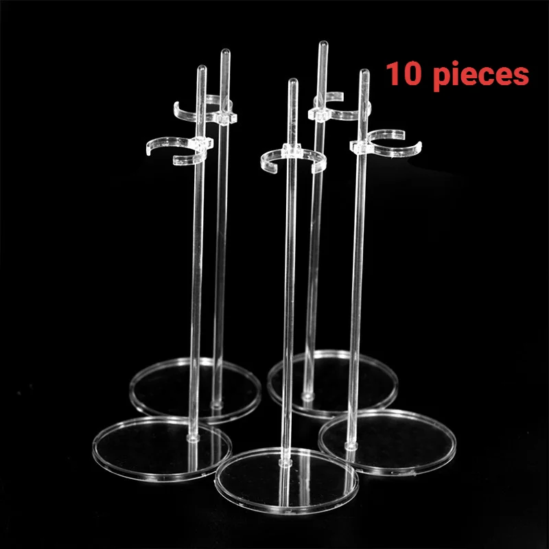 5/10pcs Transparent Doll Stand Display Holder Plastic Waist Foot Support Rack Bracket DIY Prop Model Dollhouse Accessories