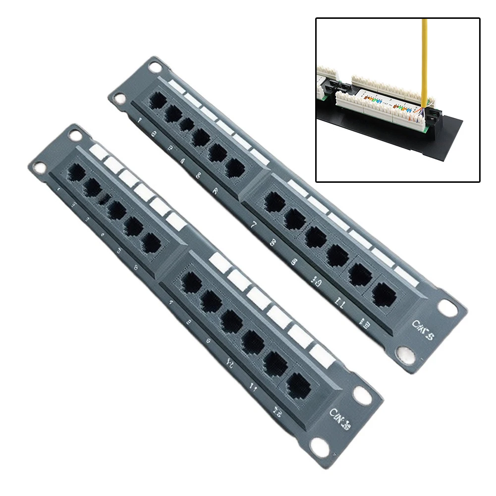 CAT5A CAT6 12 Port Wall Mounted Patch Panel for Termination and Distribution of Balanced Twisted Pair Cabling Systems