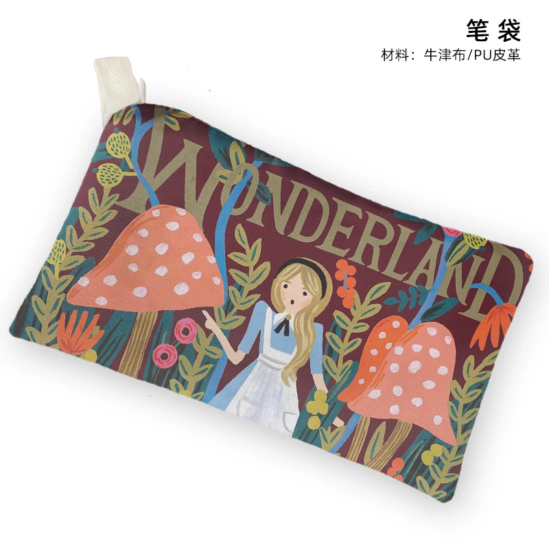 Disney Alice In Wonderland P8871 Anime Customized Cosmetics Bags Cartoon Pen Bag Storage Handbag Stationery Birthday Gift