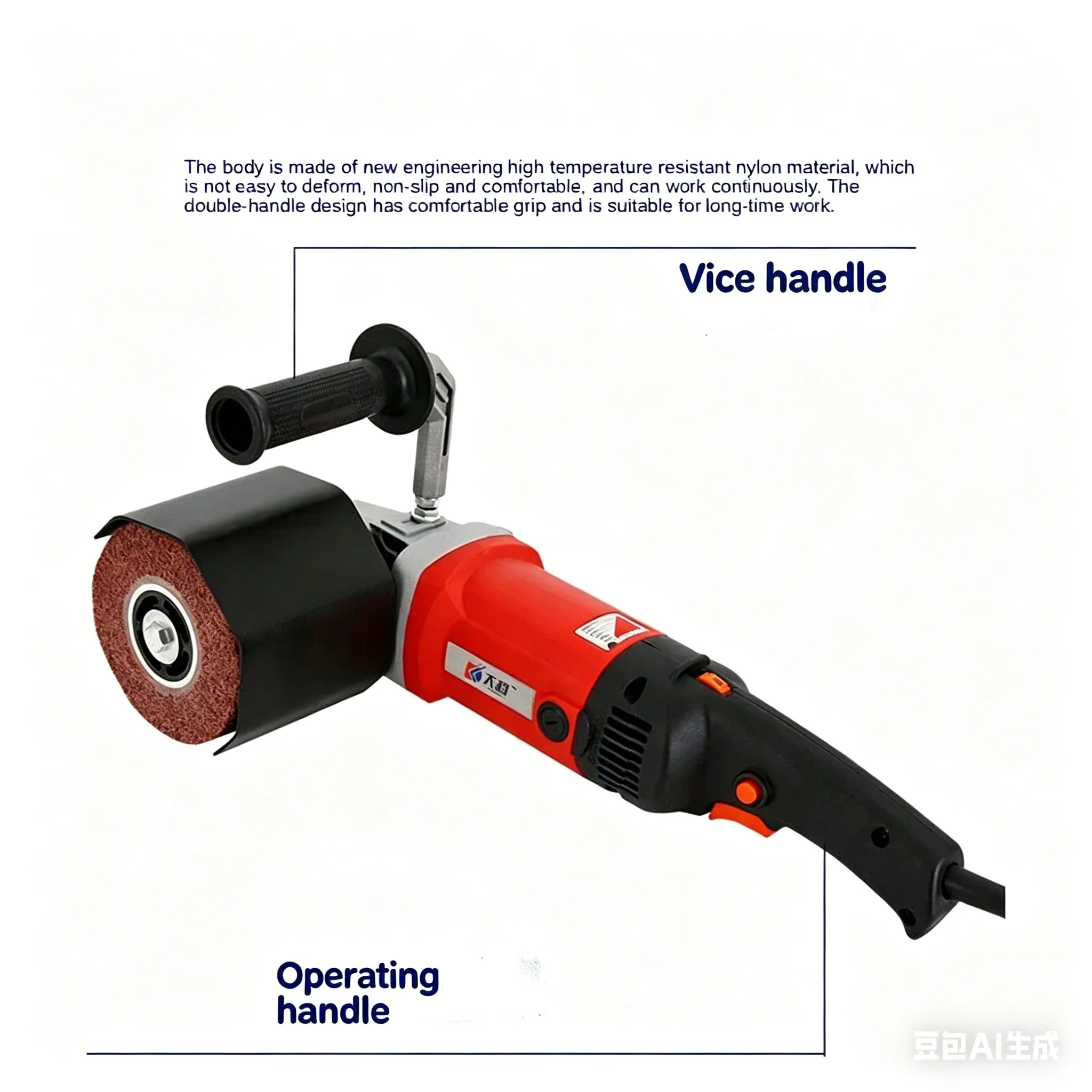 2200w Burnishing Polishing Machine 3000rpm Industrial Polisher Sander Wire Drawing Machine Metal Wood Ceramic Tile Polishing BB