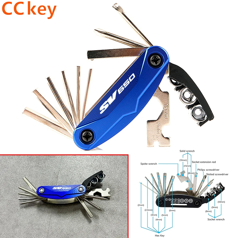 For SV650 SV650S SV650x SV 650 SV650 S/X 1999-2024+ 2018 2021 2022 Accessories Motorcycle Portable Tool Repair Screwdriver Set