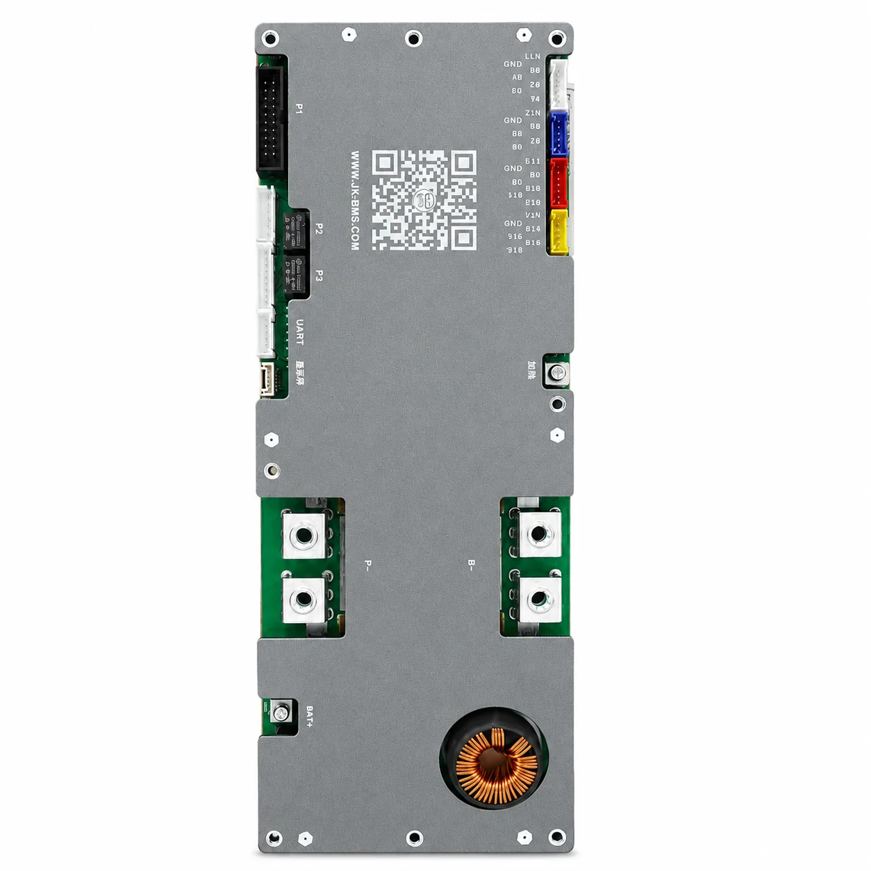 Picture 5: PB2A16S20P JKBMS 16S 200A Bms for Lithium Ion Battery Pack Lifepo4 Battery Bms 48v Parallel Support RS485 CAN BT JK Inverter BMS