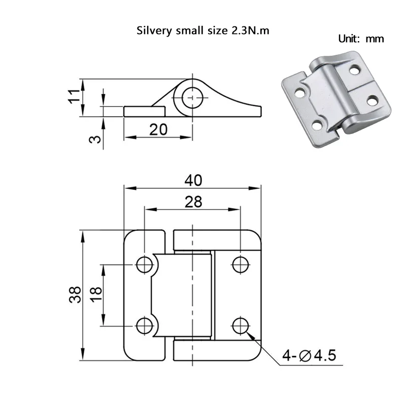 1 stks Zinklegering of Aluminium Constante Koppel Scharnier met Elke Stop Demping As Ingeindustriële Apparatuur Scharnier