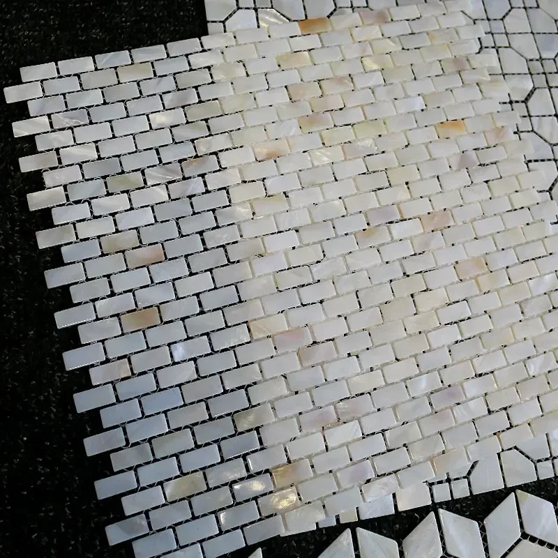 Shell Mosaic Tile Natural White Mother of Pearl Wall Backsplash Bathroom Tiles MOP191 sheet