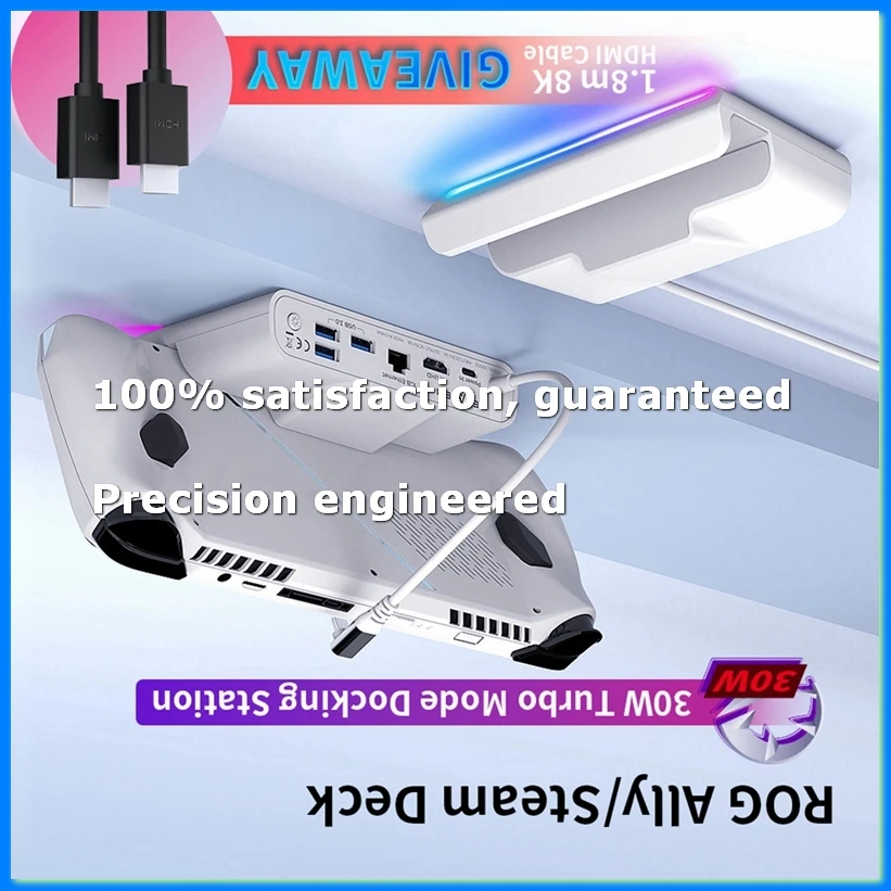 

Docking Station for Ally Hub RGB Stand with 4K@60Hz TV/ 1Gb Ethernet/ USB3.0/ PD 3.0 Fast Charging-ABAM
