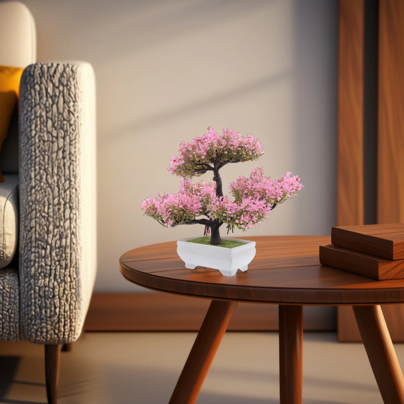 

Faux Bonsai Welcoming Pine Artificial Plants Potted Decorative Piece for Desk Bookshelf Room Entryway Chests