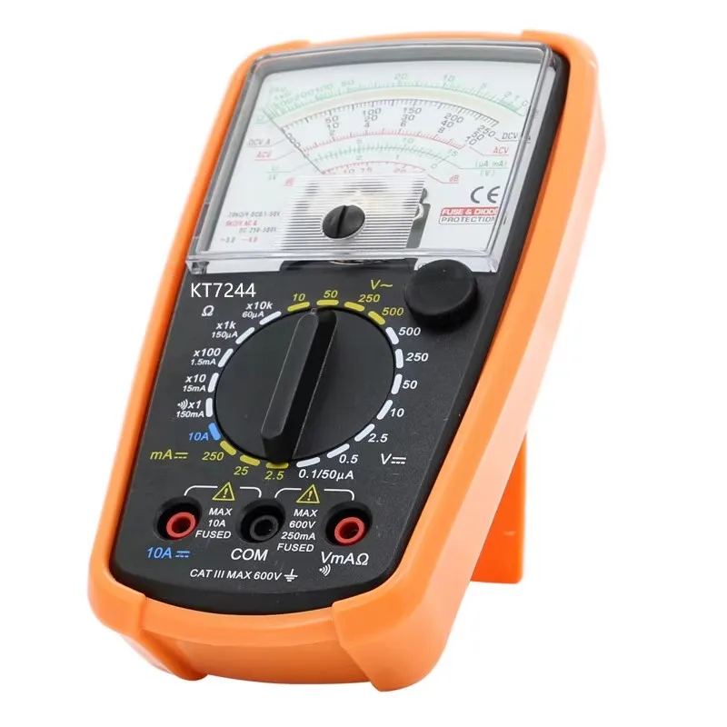 KIT KT7244 مقياس متعدد تناظري عالي الدقة، تيار / مقاومة / مع صفارة KT7244L مع إضاءة خلفية