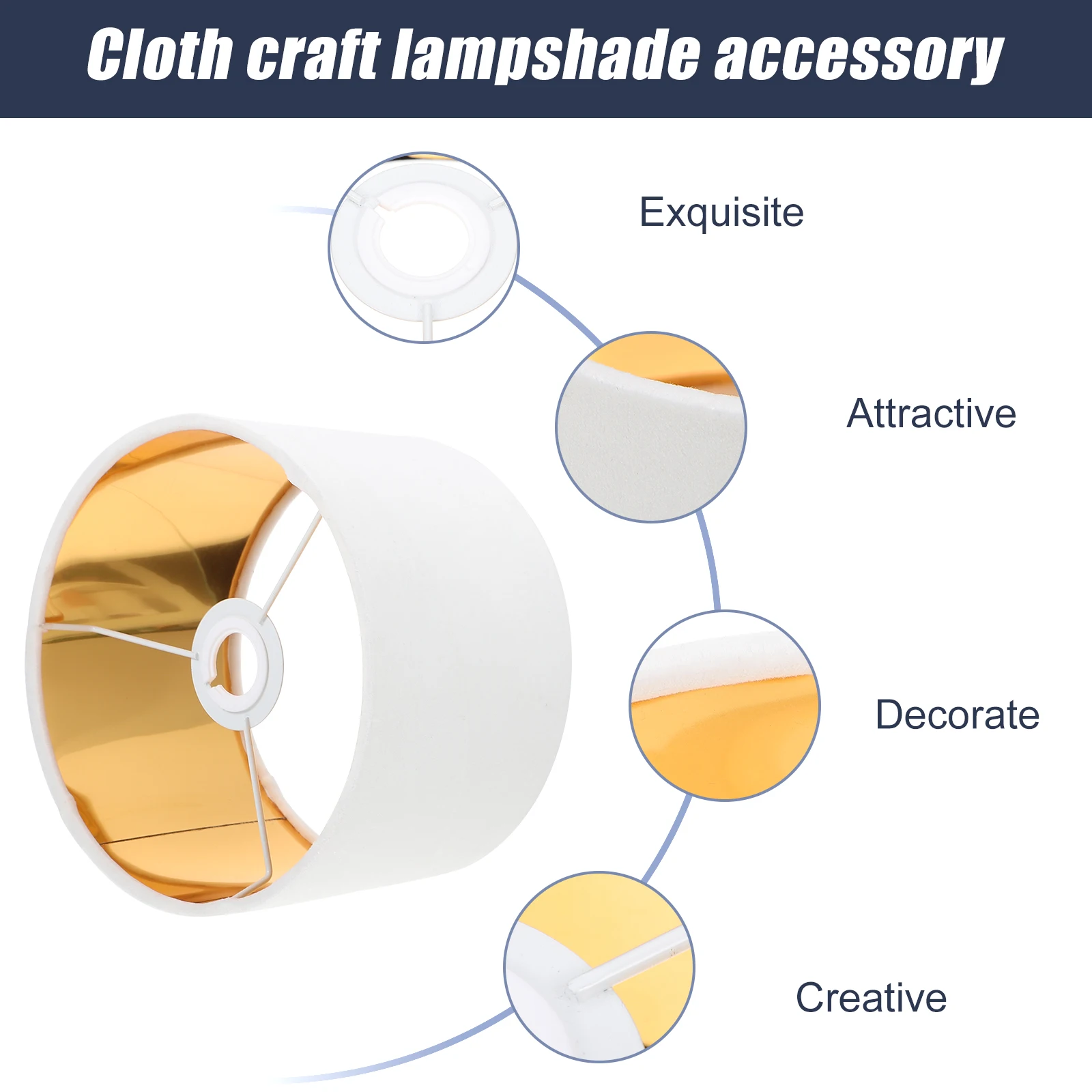 

Cloth Craft Lampshade Decorative Table Light Cover For Bedroom Living Room Dust Protection Warm Lighting Home Decor