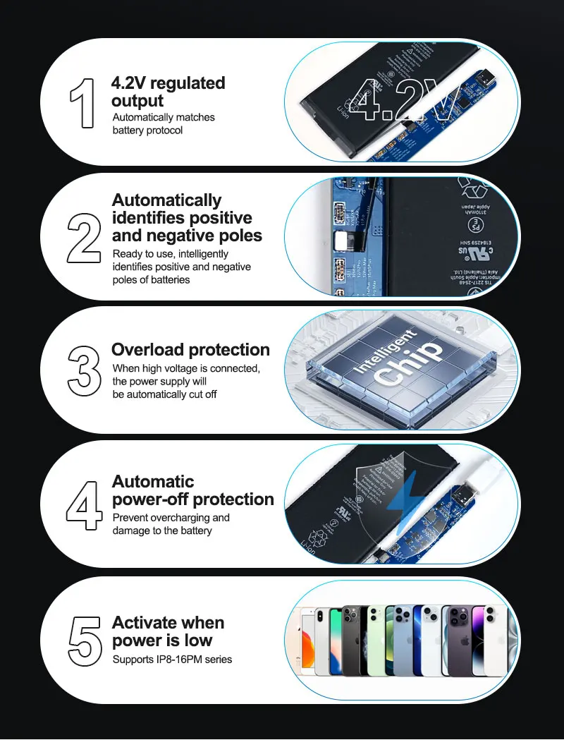 SUNSHINE SS-903 SE Battery Charging Activation Board For Phone 8- 16Plus Pro Max Fast Charging Automatic Activation No dismantle