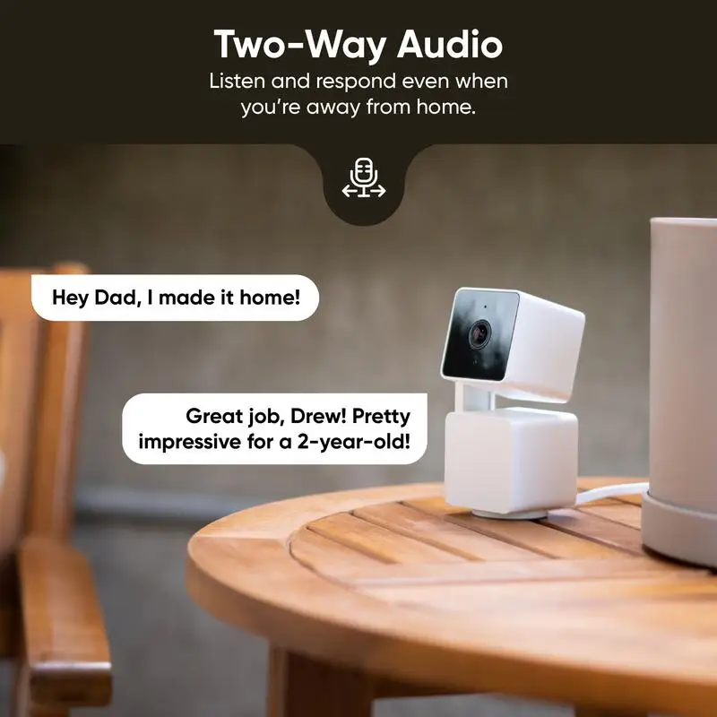 كابل كاميرا أمان V3 جديد PTZ داخلي/خارجي مع تتبع حركة 360 درجة رؤية ليلية ملونة عالية الوضوح وواي فاي.