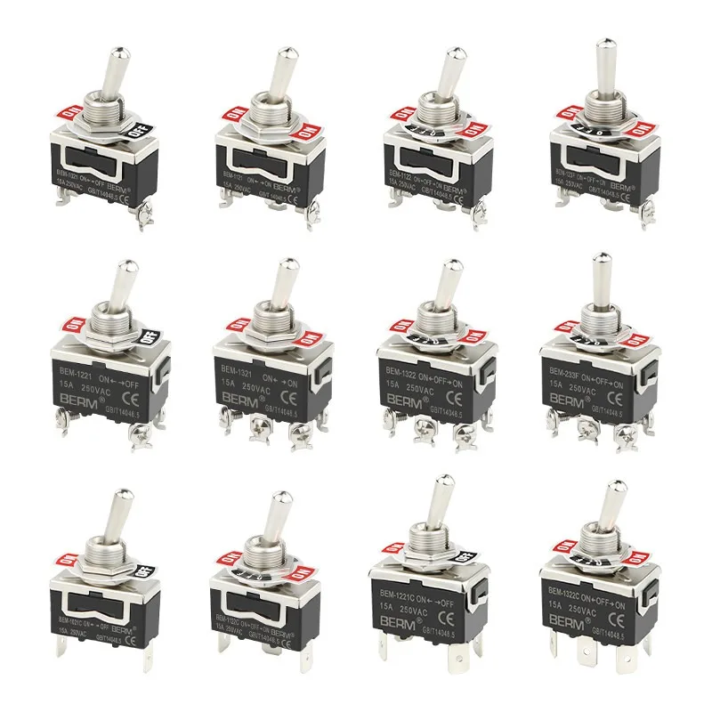 1PCS  Button switch E-TEN1021/1321/1322/1121 3-pin 6-pin rocker switch