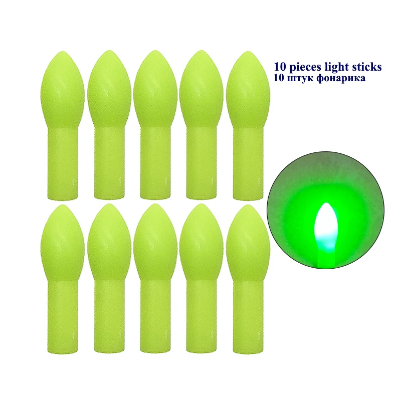 10PCS Ocean Fishing Light Sticks Electronic Luminous Glow Stick Sea Light Stick Electric Rod Light Stick Fishing Tool NO Battery