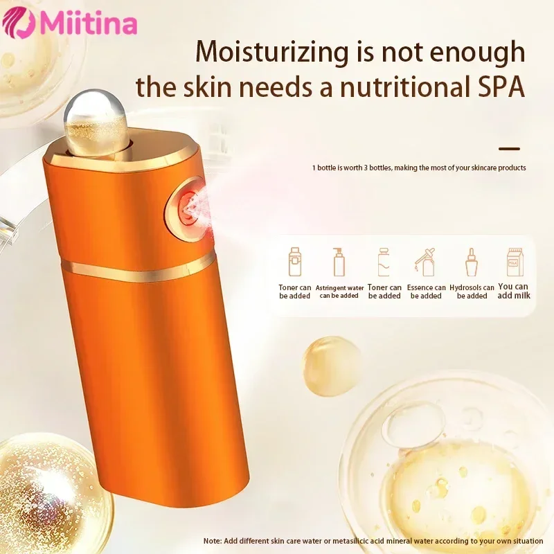 

Nano Face Sprayer High Pressure Oxygen Injector Facial Steamer Red Light Mini Moisturizing Anti-aging Humidifier Hydrating Care
