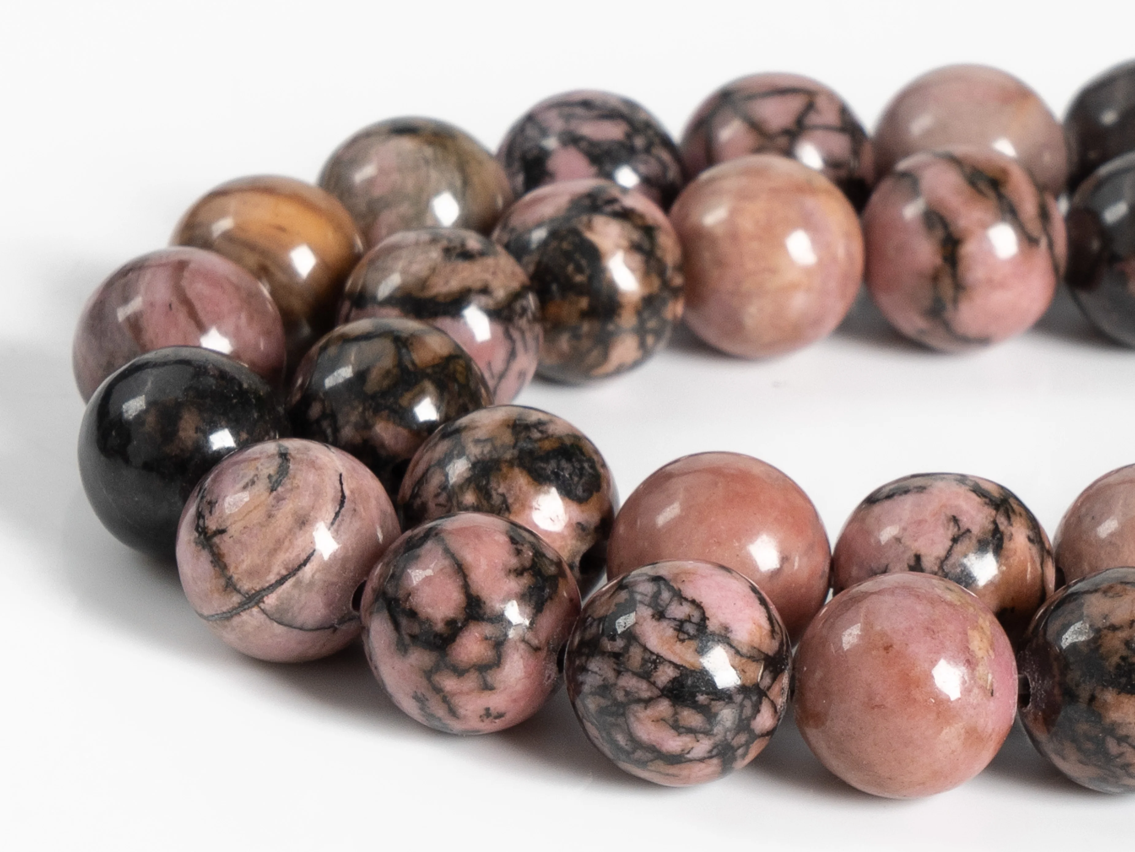 4/6/8/10 MM Beautiful Rhodonite Beads Grade Genuine Natural Gemstone Full Strand Round Loose Beads for Handmade Jewelry Making