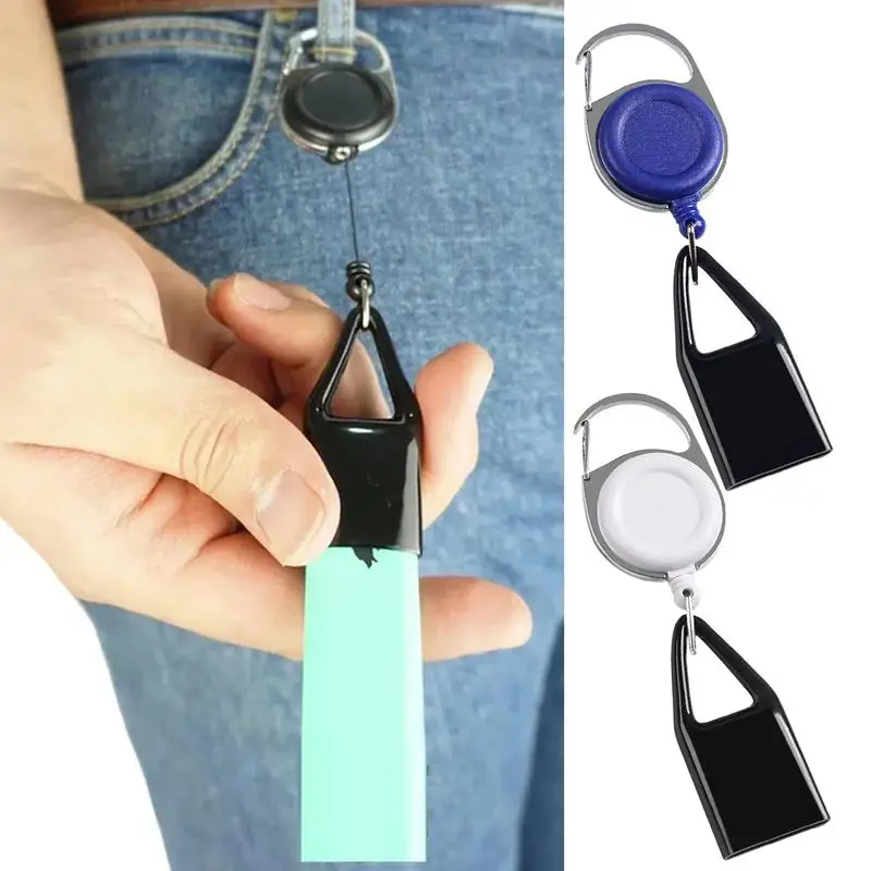 

1pc Silicone Lighter Protective Cover Lighter Holder Sleeve Clip With Retractable Keychain Regular Size SmokingAccessories