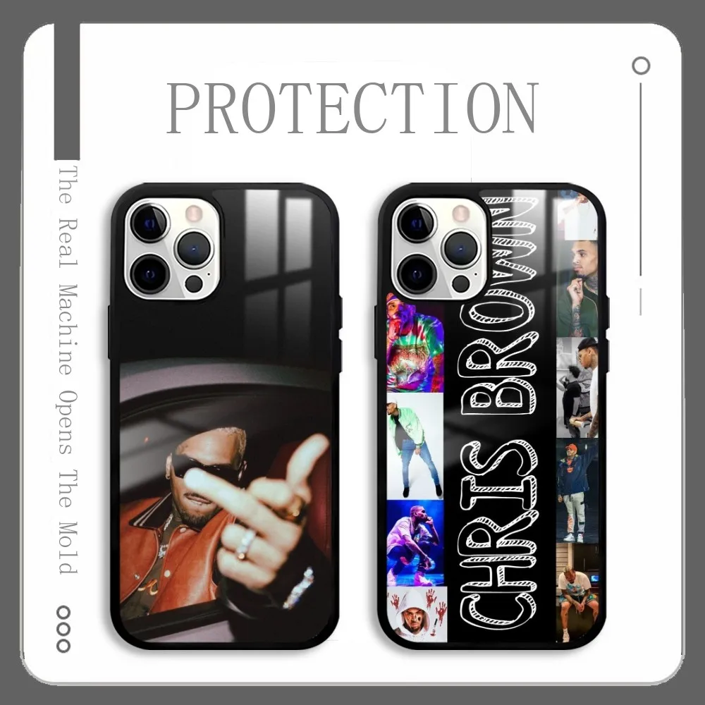 

Rap C-Chris B-Brown Singer Phone Case For IPhone 16 15 14 13 12 11 Pro Xs Max Mini Plus Celulares Hard Funda