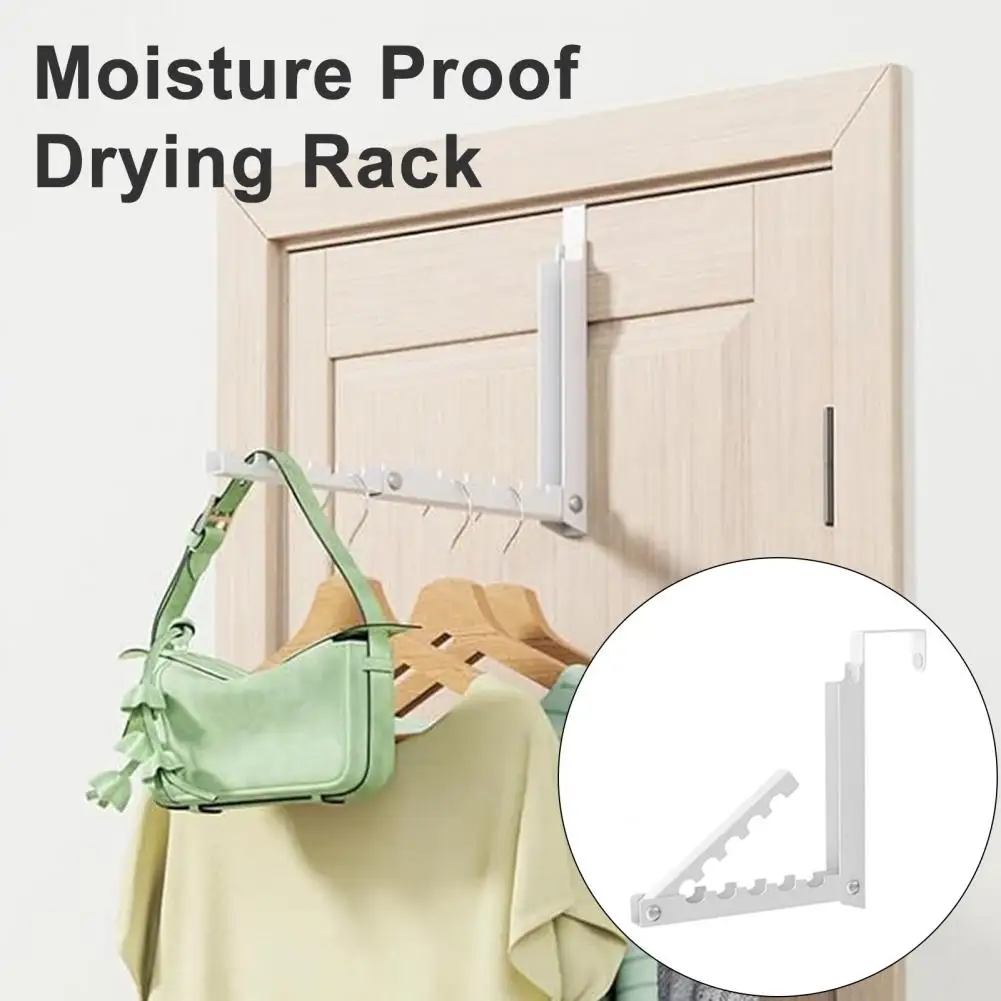 

10 Ridges Multi Hook Over Door Rack Multifunctional Wet and Dry Household Hanger Suitable Foldable for Clothes & Coats