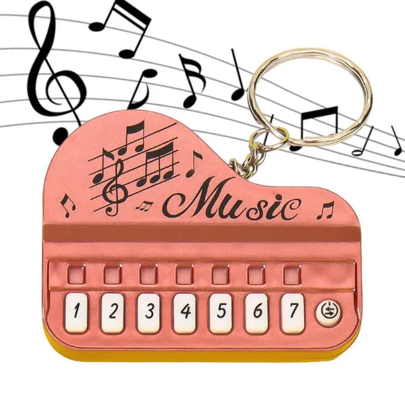 

Piano Toy Keychain Electrical Luminous Piano Keyboard Keychain Toy Multifunctional Electronic Piano Toys Kids Piano Keyboard Toy