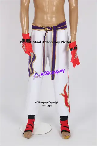 Kazuya Mishima คอสเพลย์เครื่องแต่งกายกางเกงถุงมือเข็มขัดและฟุต Guards acgcosplay เสื้อผ้า