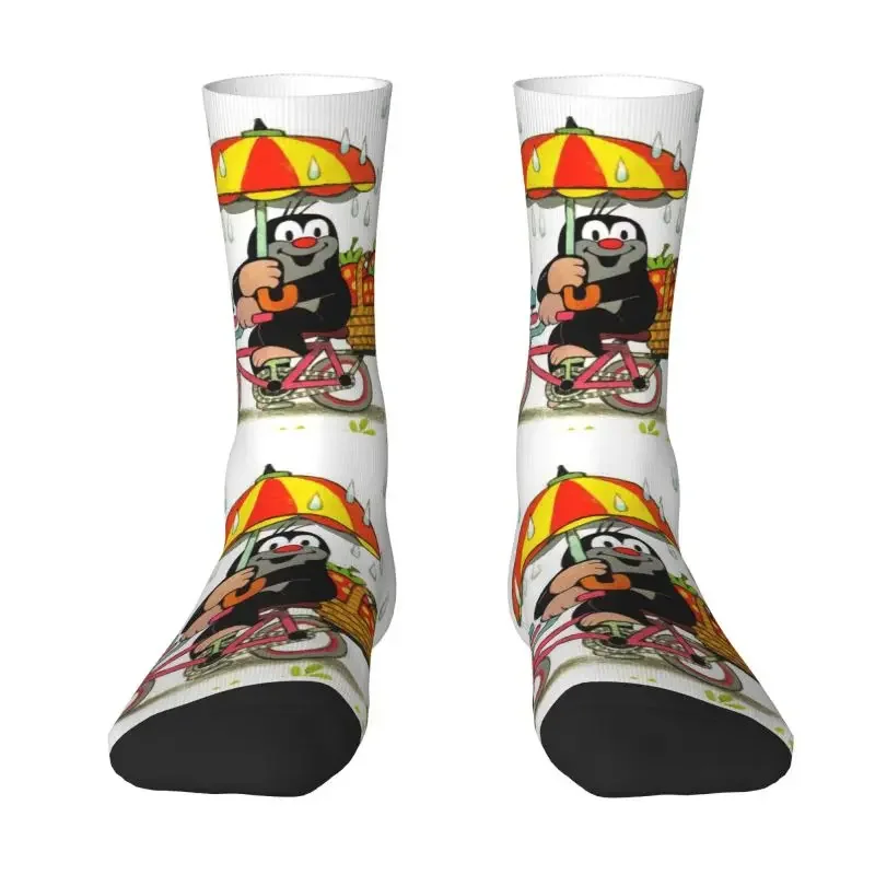 

Cartoon Comic Krtek Mole Men's Crew Socks Unisex Novelty 3D Print Little Maulwurf Dress Socks