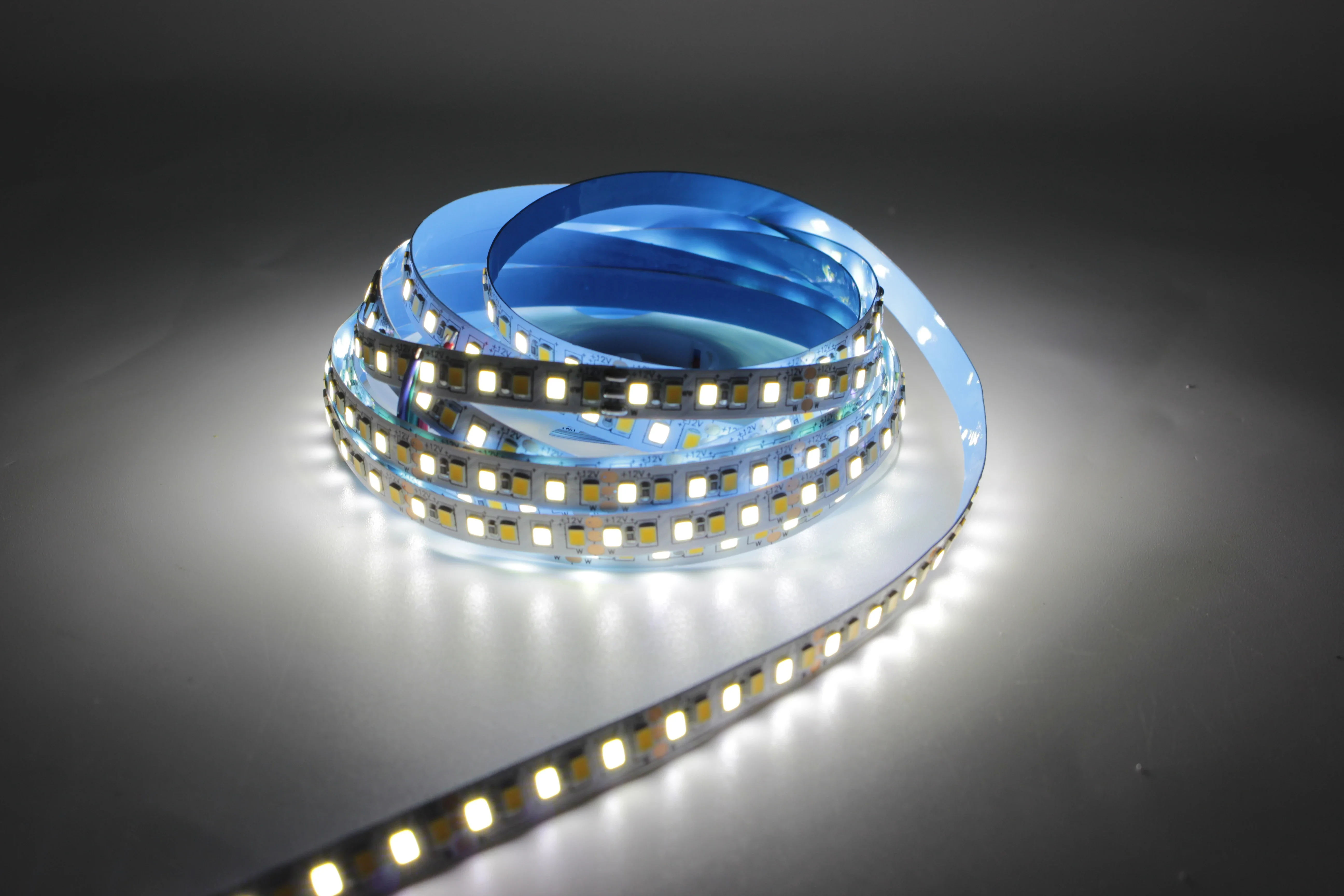 Bande Lumineuse LED Flexible à Température Réglable de 5m pour Document Touriste, CRI80 + SMD2835 CCT, 12V, 24V DC WW CW