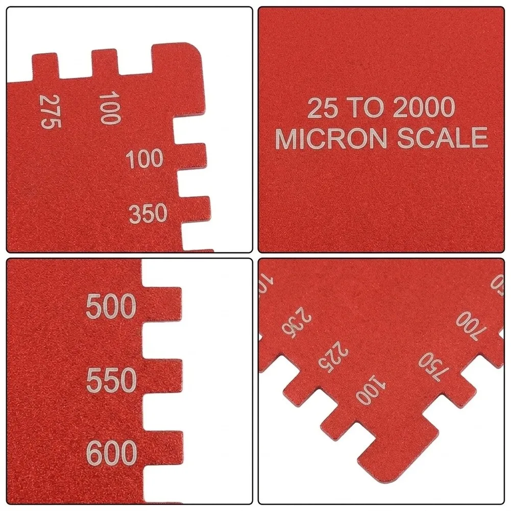 Oxidized Aluminum Construction Wet Film Gauge with Dual Scale Readings for Coating Thickness 25 to 2000 Microns
