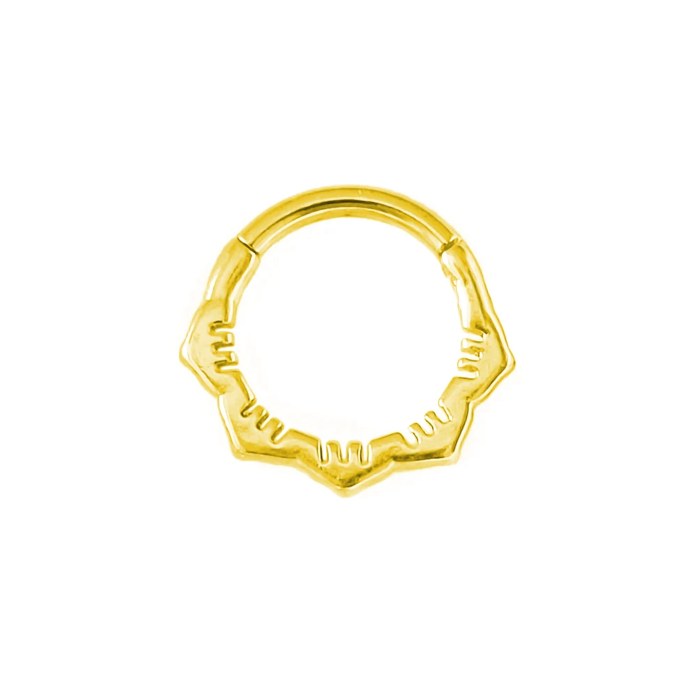 Flower Shape Nose Ring Septum Clicker Helix Piercing Ear Cartilage Daith Hoop Body  Piercing For Women Men 316L Surgical Steel