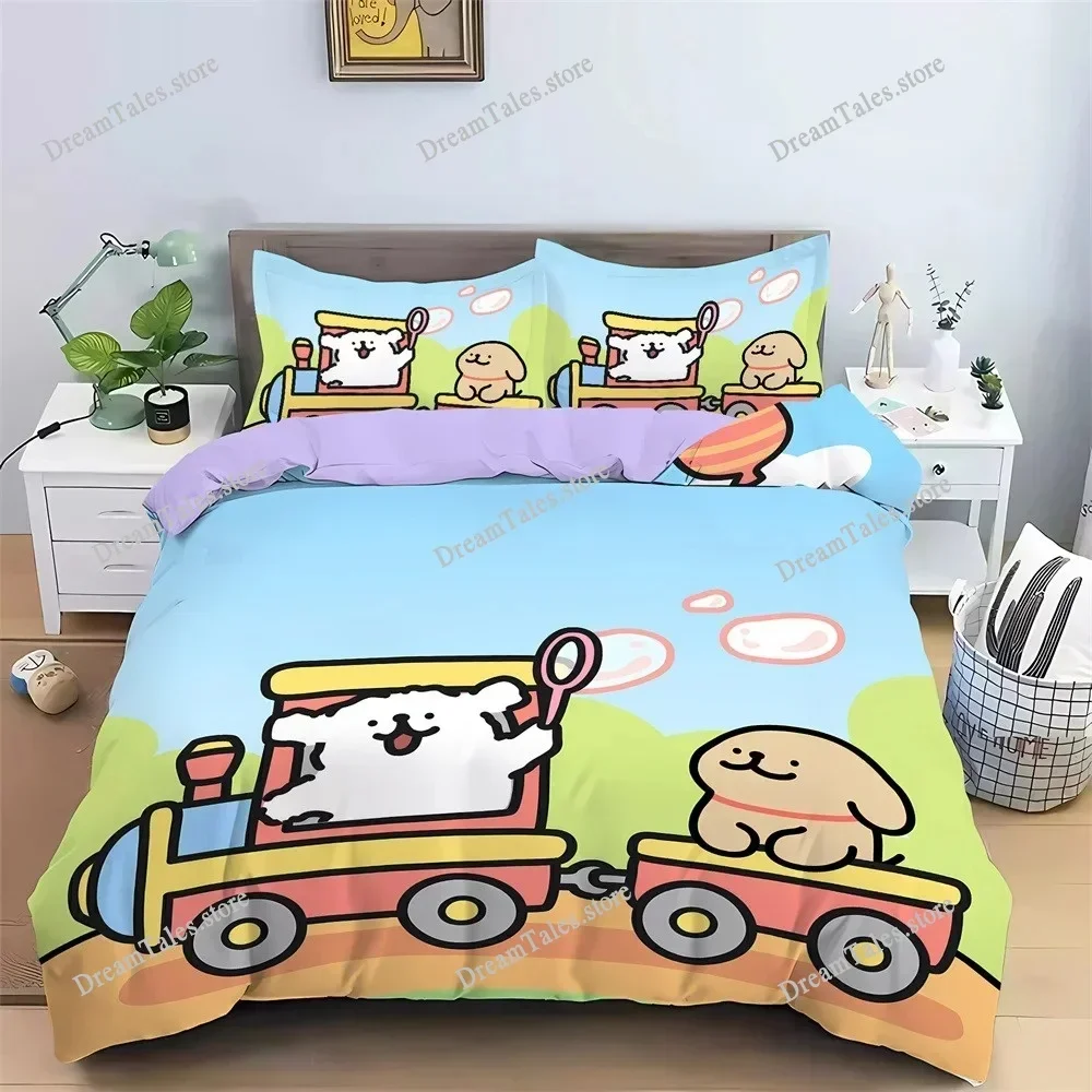 New Cartoon Puppy Bedding Set 3D Digital Printed Pug Duvet Cover Set with Pillowcases Anime Quilt Cover Kids Adult Size592FQH 4