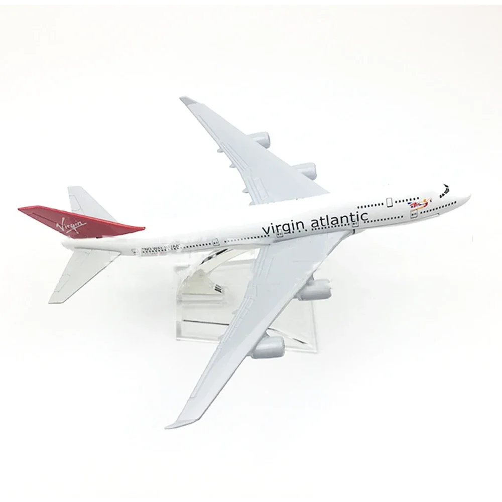 1/400 Scale Aircraft B747 Virgin Atlantic 16cm Alloy Plane Boeing 747 Model Toys Children Kids Gift for Collection