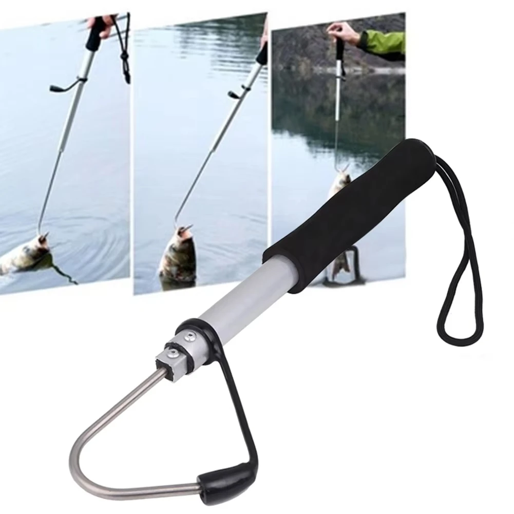 Agarre de pescado escalable con púas, arpón de pesca, gancho de horquilla de pesca de Metal para pesca en hielo en barco de mar al aire libre