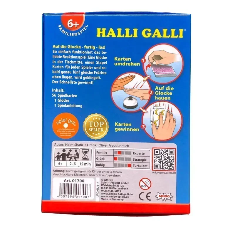 Halli Galli Tabletop Board Game Quick Response Family Leisure Party Activity Educational Multiplayer Interactive Card Toy XPY