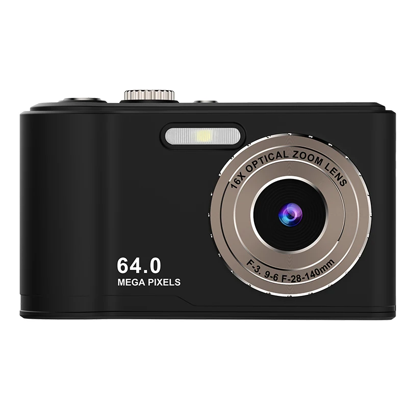 64MP CCD Digitalkamera mit USB Kartenleser & Typ-C Adapter, Autofokus, 16X Zoom