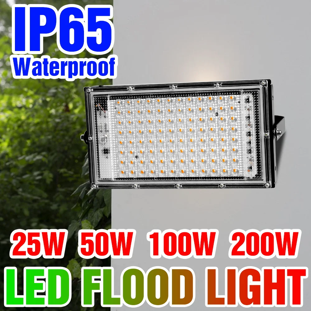 200W LED Flood Light IP65 Waterproof Street Lights 220V Wall Mount Lamp Indoor Outdoor Floodlight Lighting Cold/Warm White