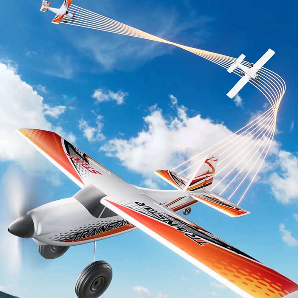 VolantexRC Trainstar Stunt 76804 500mm Wingspan 2.4G 4CH مع 6 محاور الدوران بدون فرش EPP RC طائرة المدرب الثابتة الجناح RTF #3