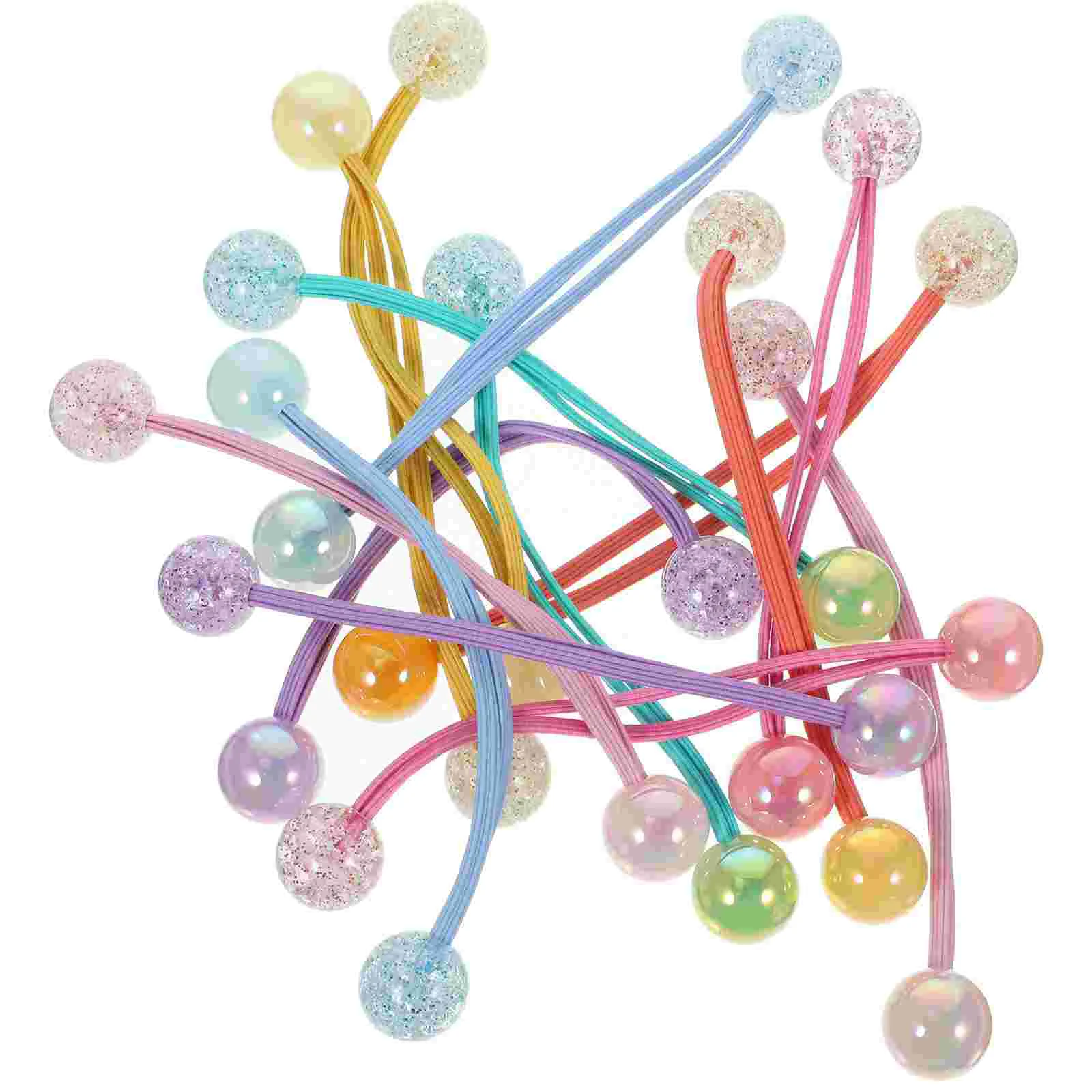 

14 Pcs Hair Accessories Tie Child for Girls Ball Ties Acrylic Elastic Ponytail Holder