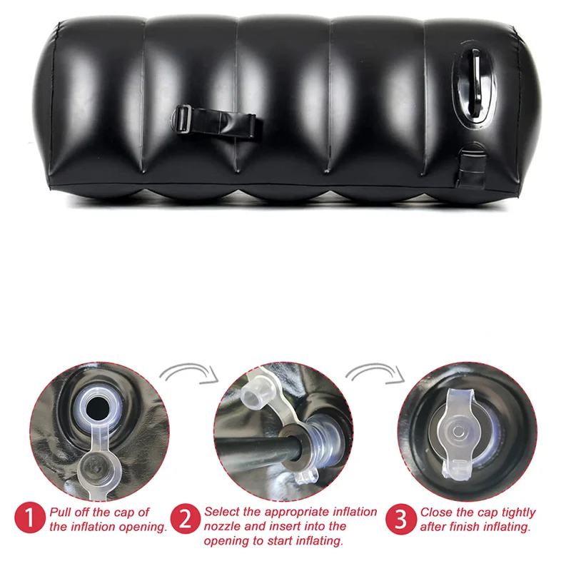 Inflatable Cushions Bean Bag Chairs With Straps Black PVC Split-leg Sun Lounges Chaise Folding Relaxing Chair Silicone Furniture