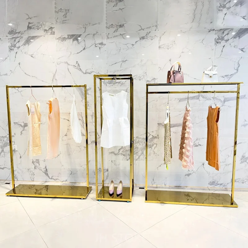 custom.Factory Direct Sale Metal Clothes Rail Rack Stand Retail Garment Display Rack Clothing Store