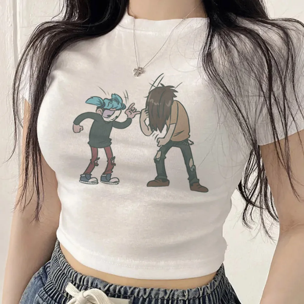 Sally Face crop top shoujo cutecore japan cute alternative  t-shirt emo manga grunge y2k