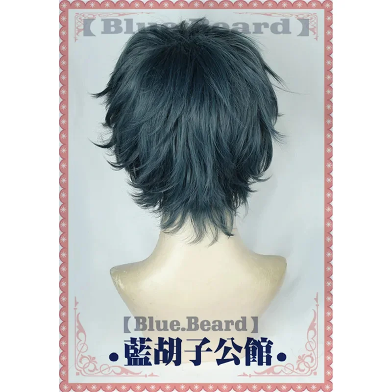 New Game Arknights Cosplay Faust Mephisto Pheles Wig Ink Blue Green Synthetic Wig Costume Halloween Party Play Wigs Hair