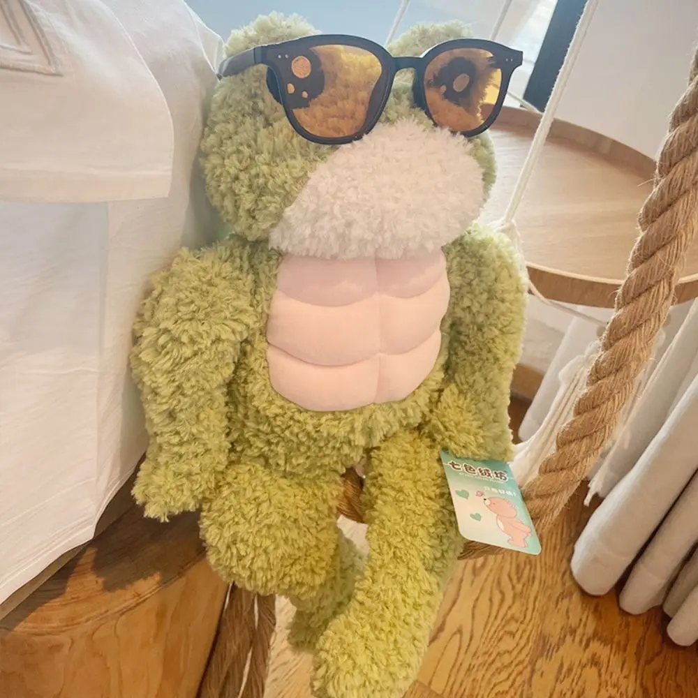 

Kawaii Plushies Strong Frog Fluffy Handmade Muscular Duck Stuffed Animal Comfortable Cartoon Soft Muscle Frog Party Supplies