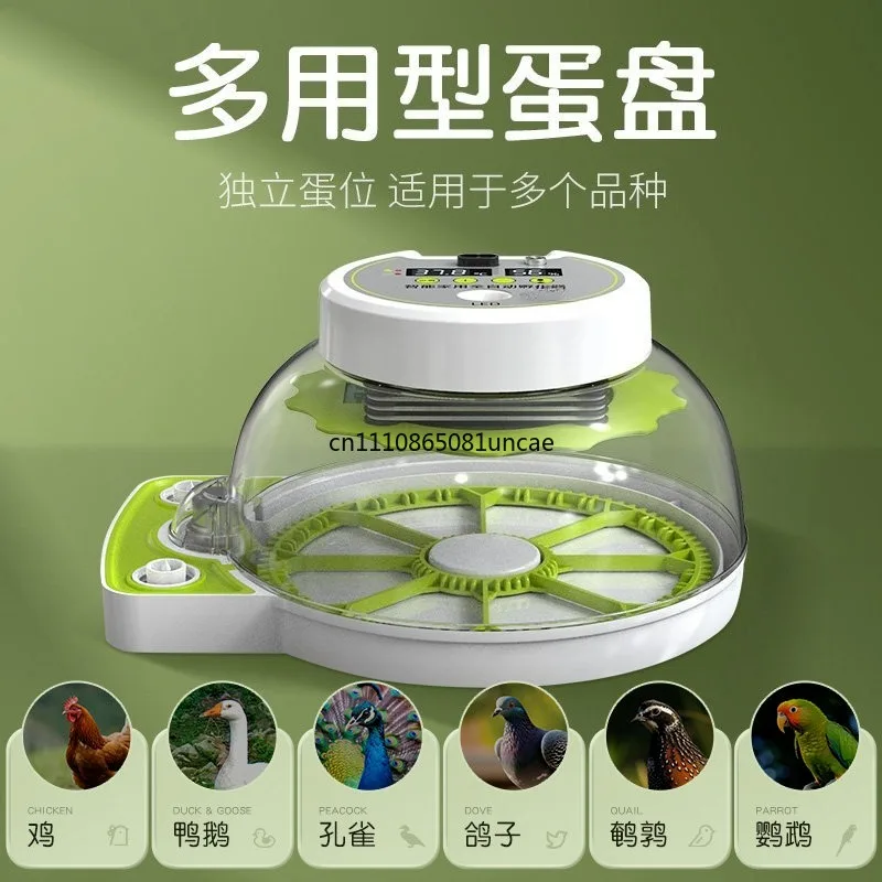 For Household Mini Full‑Automatic Intelligent Egg Incubator Hatcher For Parrot Rutin Chicken Pet Bird Eggs