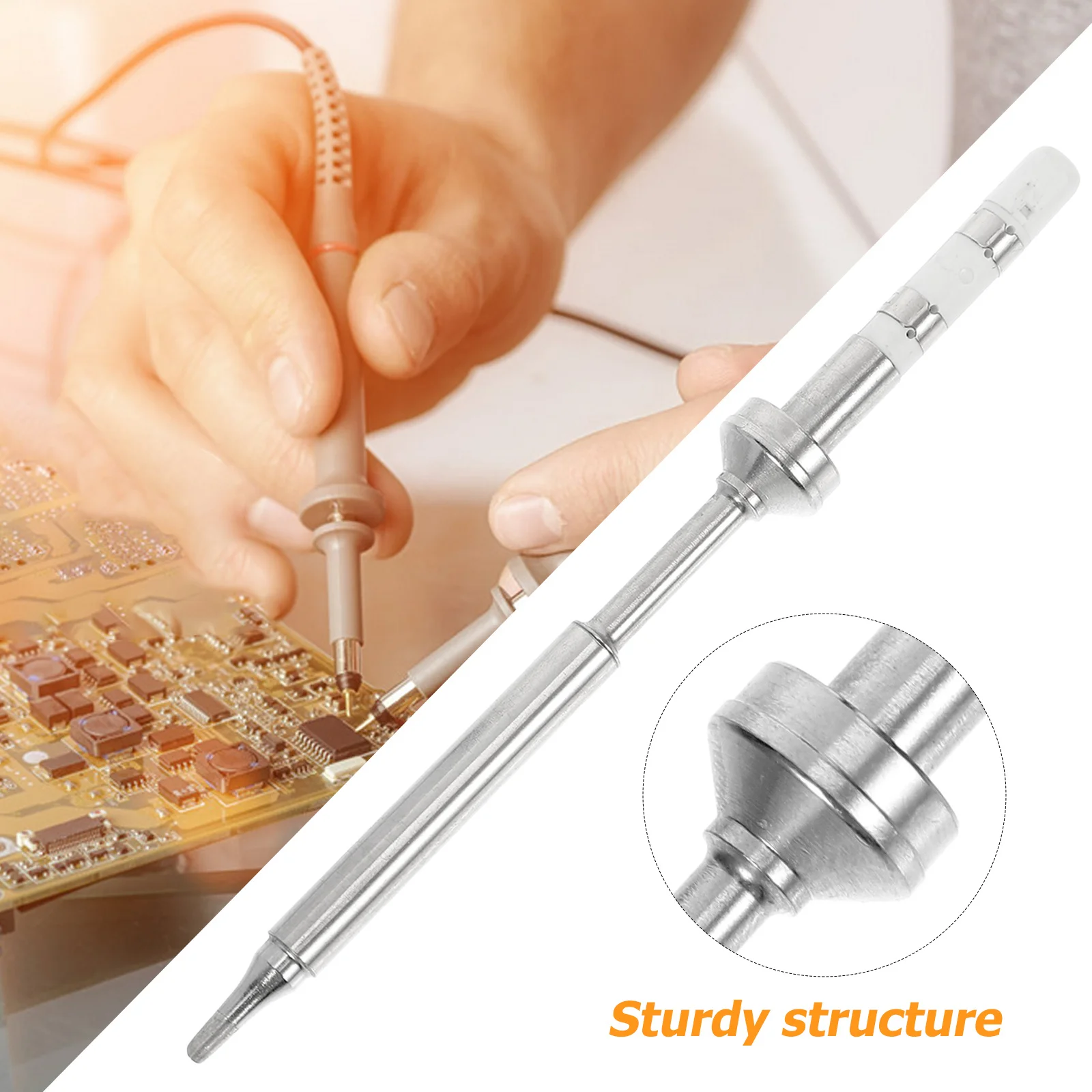 

1pcs Soldering Iron Tip Stainless Steel Ceramic Heating Core For Even Heat Conduction Replacement Tips Soldering Accessories