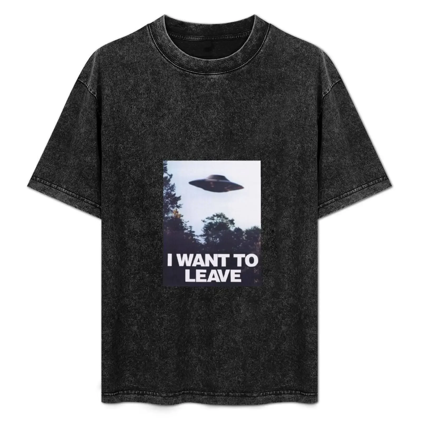

I WANT TO LEAVE T-Shirt blanks animal prinfor boys vintage anime shirt graphic tee shirt T-shirt men