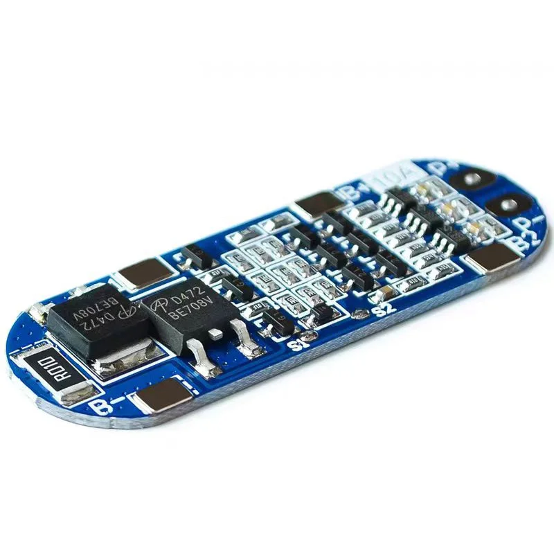 11.1V 12V 12.6V lithium battery protection board with over-charge, over-discharge short-circuit function 10A current limitation.