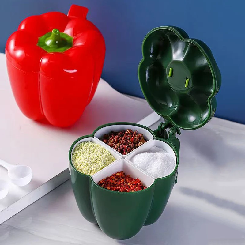 【F】1Pc Plastic Creative Seasoning Jar Container Spice Rack Organizer Outdoor Camping Seasoning Bottle Kitchen Gadget Set