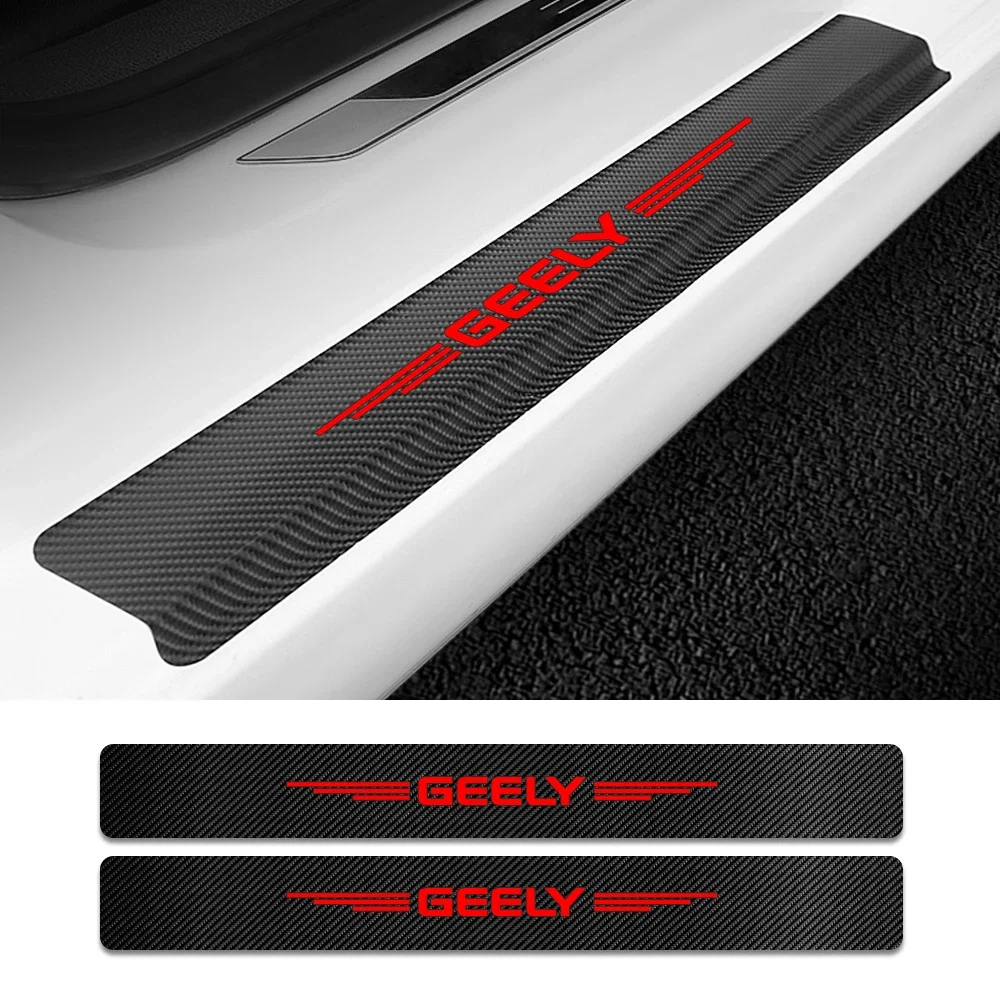 

Для Geely Tugella Coolray Geometry C GC6 GC9 Emgrand EC7 EC8 CK MK LC Panda Atlas наклейка на порог автомобиля аксессуары порог