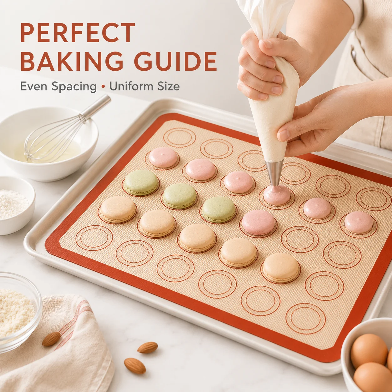Non Stick Silicone Baking Mat 42x30cm Reusable Dough Rolling Pad for Macaron Cookie Oven Sheet Cake Bakeware Kitchen Tool