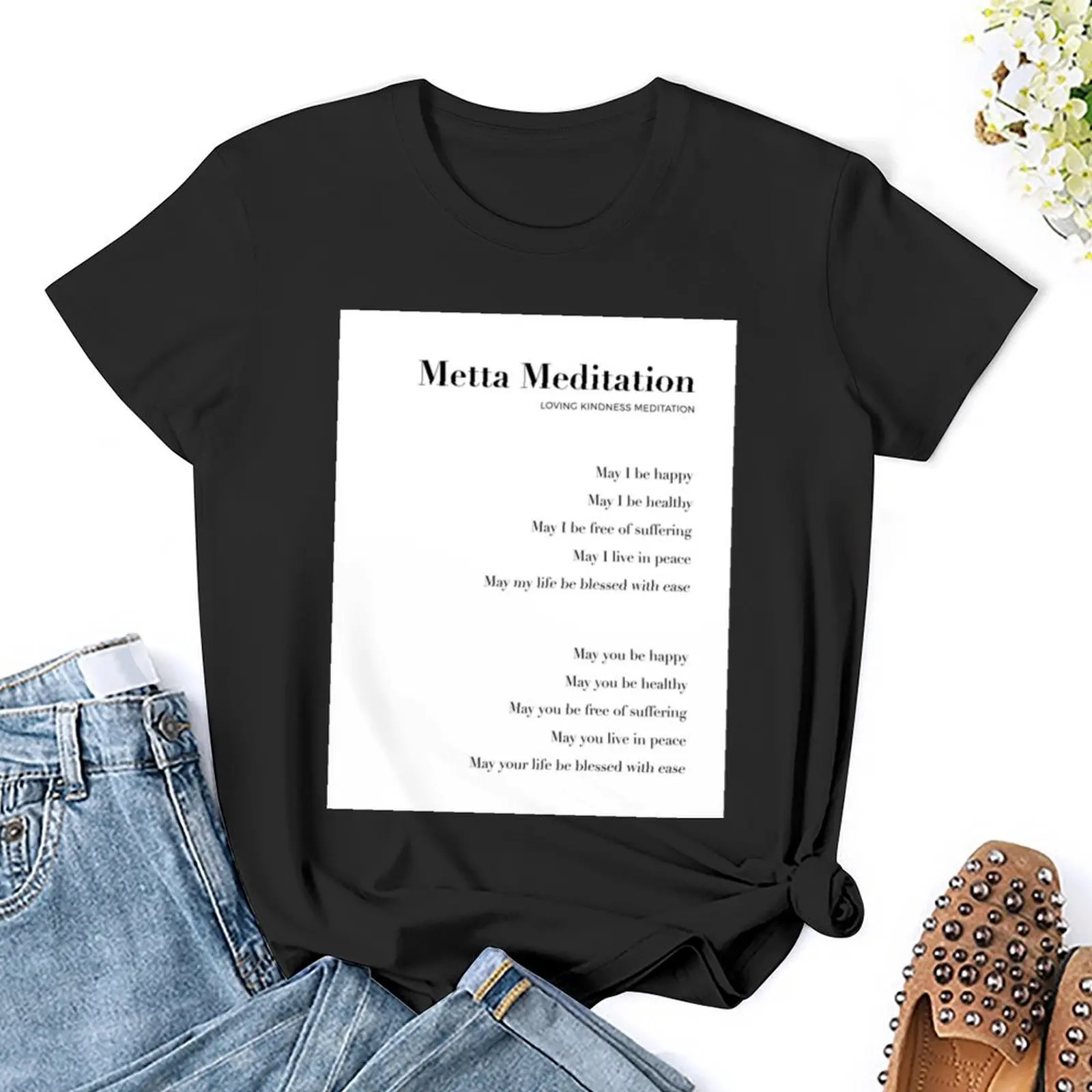 Loving Kindness Meditation T-Shirt shirts graphic tees oversized tees Women clothes